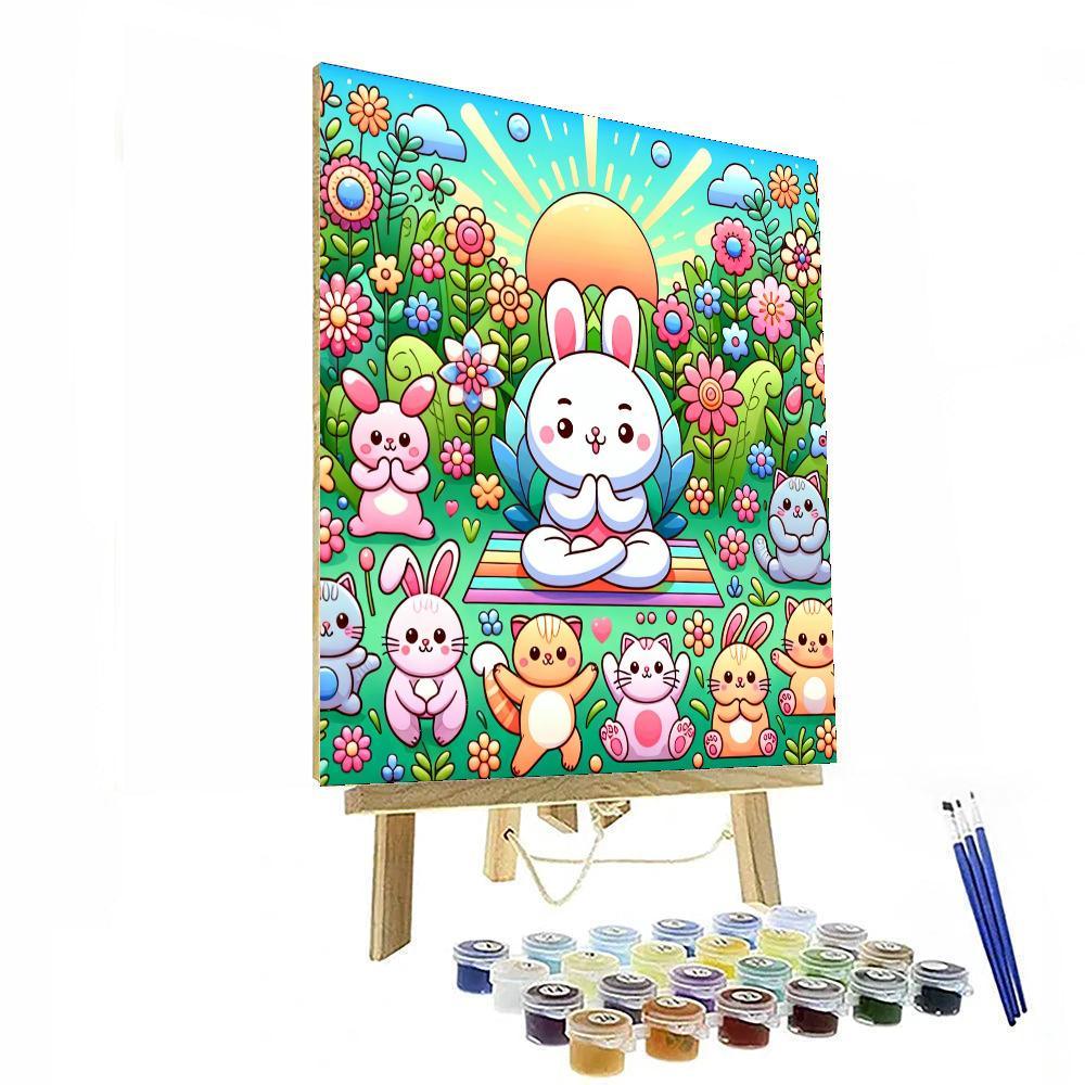 Cute Critter Yoga Paint By Numbers Art