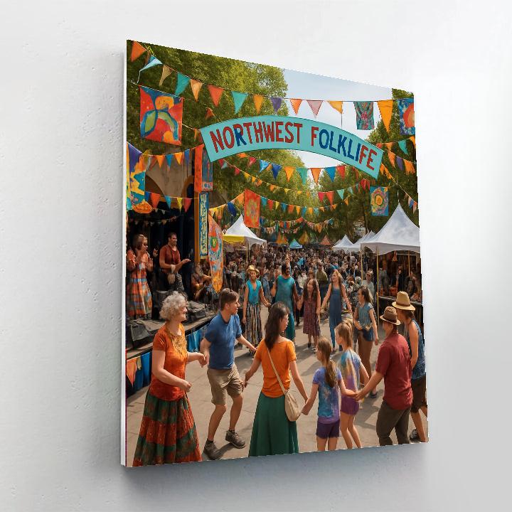 Northwest Folklife Festival - Seattle, Usa Painting Number Kit