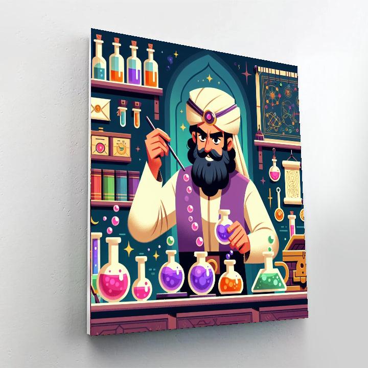 Wizard's Alchemy Workshop Number Painting