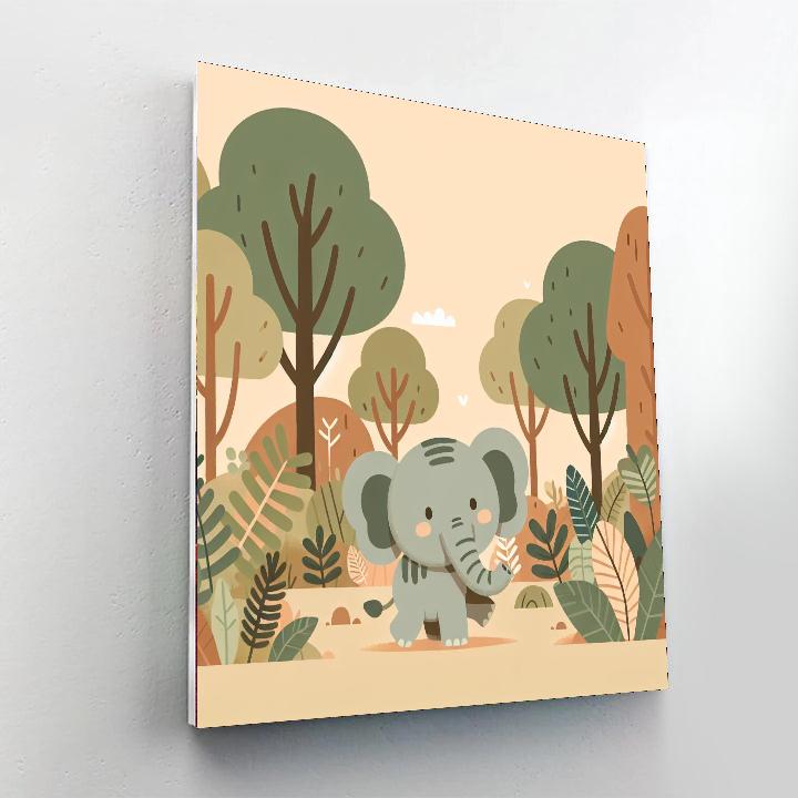 Enchanting Elephant Escapade Painting Number Kit