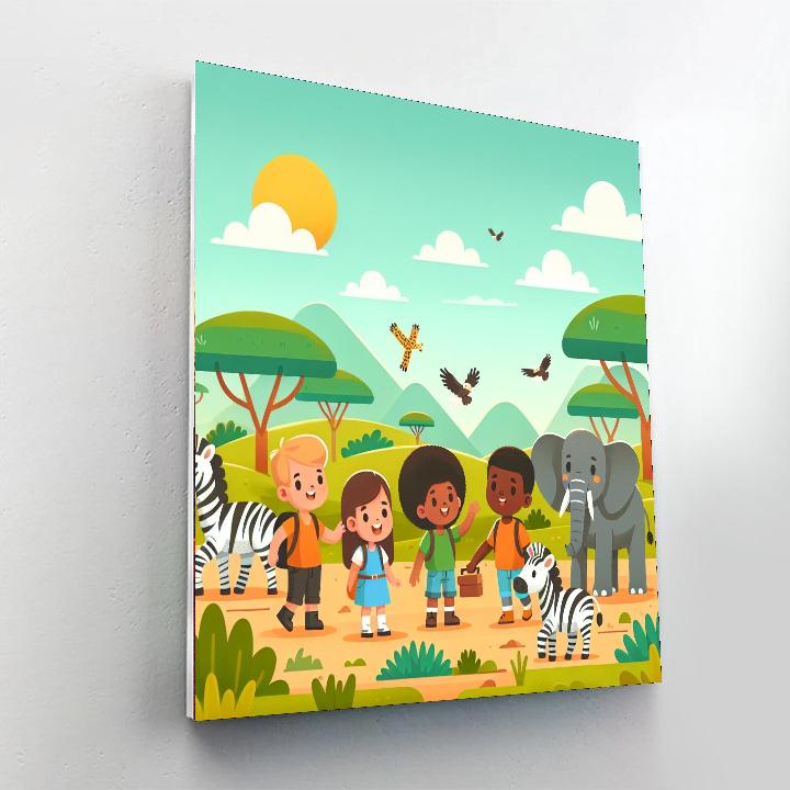 Sunny Safari Park Number Painting