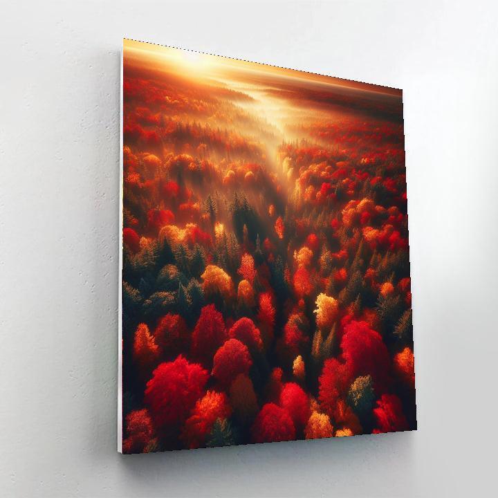 Aerial View Of Autumn Numbered Painting Kits