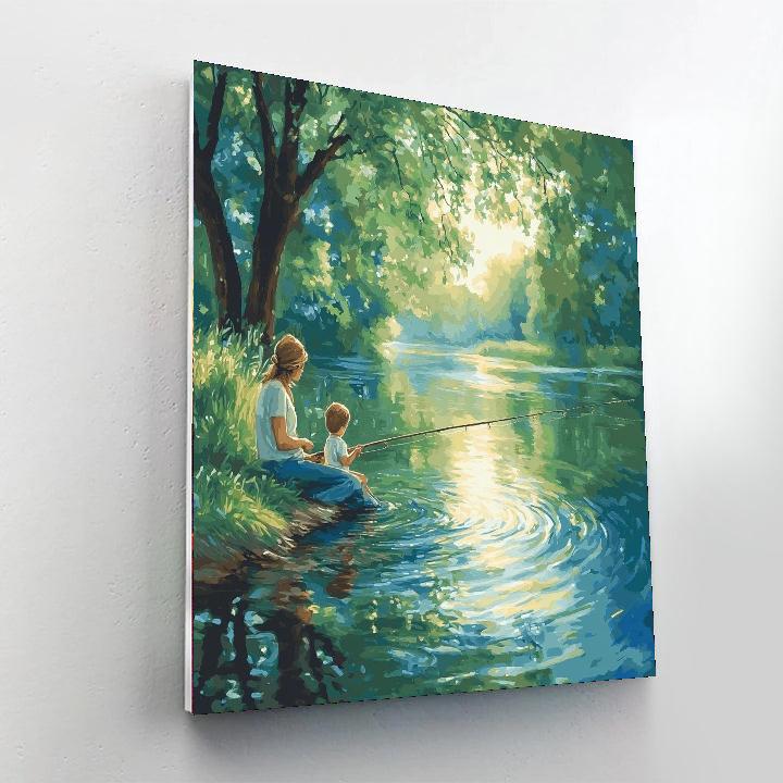 Fishing By The River DIY Paint By Numbers