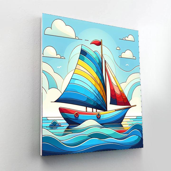 Sailing Sailboat Adventure Paint By Number
