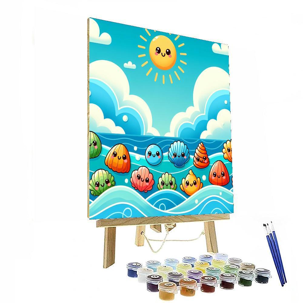 Sailing Seashells Paint By Numbers Art