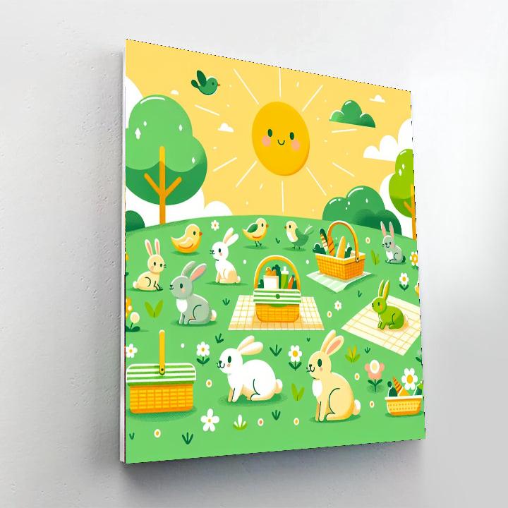 Cheerful Countryside Picnic Paint By Color