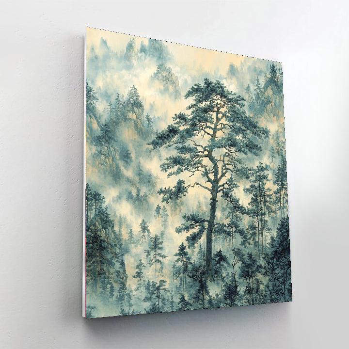 Zhao Mengfu Inspired Whispers Of The Ancient Forest  Paint By Number