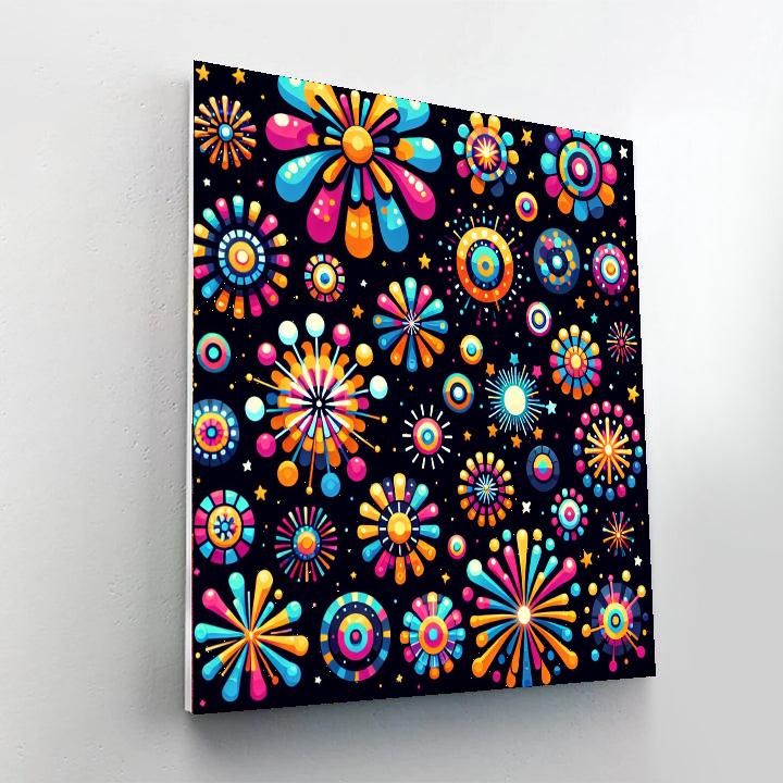 Fantastic Firework Number Painting