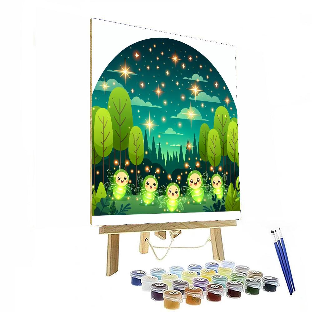 Enchanting Firefly Evening Paint By Numbers Art
