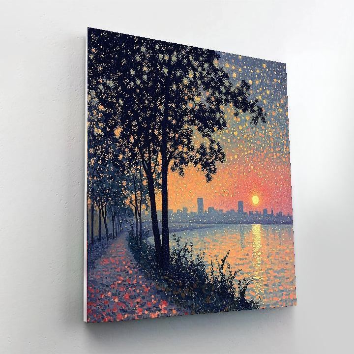 Georges Seurat Inspired Harmonic Horizon  Paint By Numbers