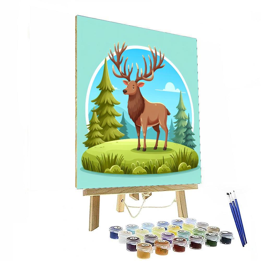 Enchanting Elk Numbered Painting Kits