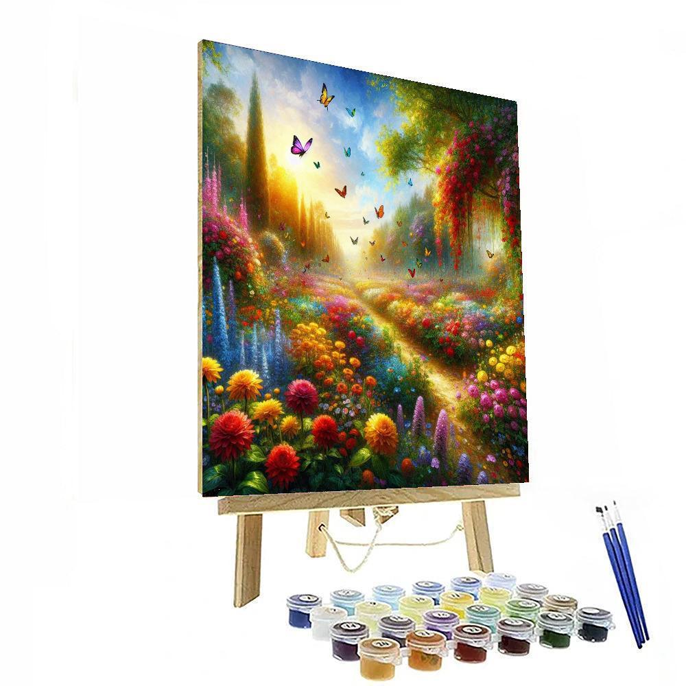 Luminous Butterfly Garden Painting Number Kit
