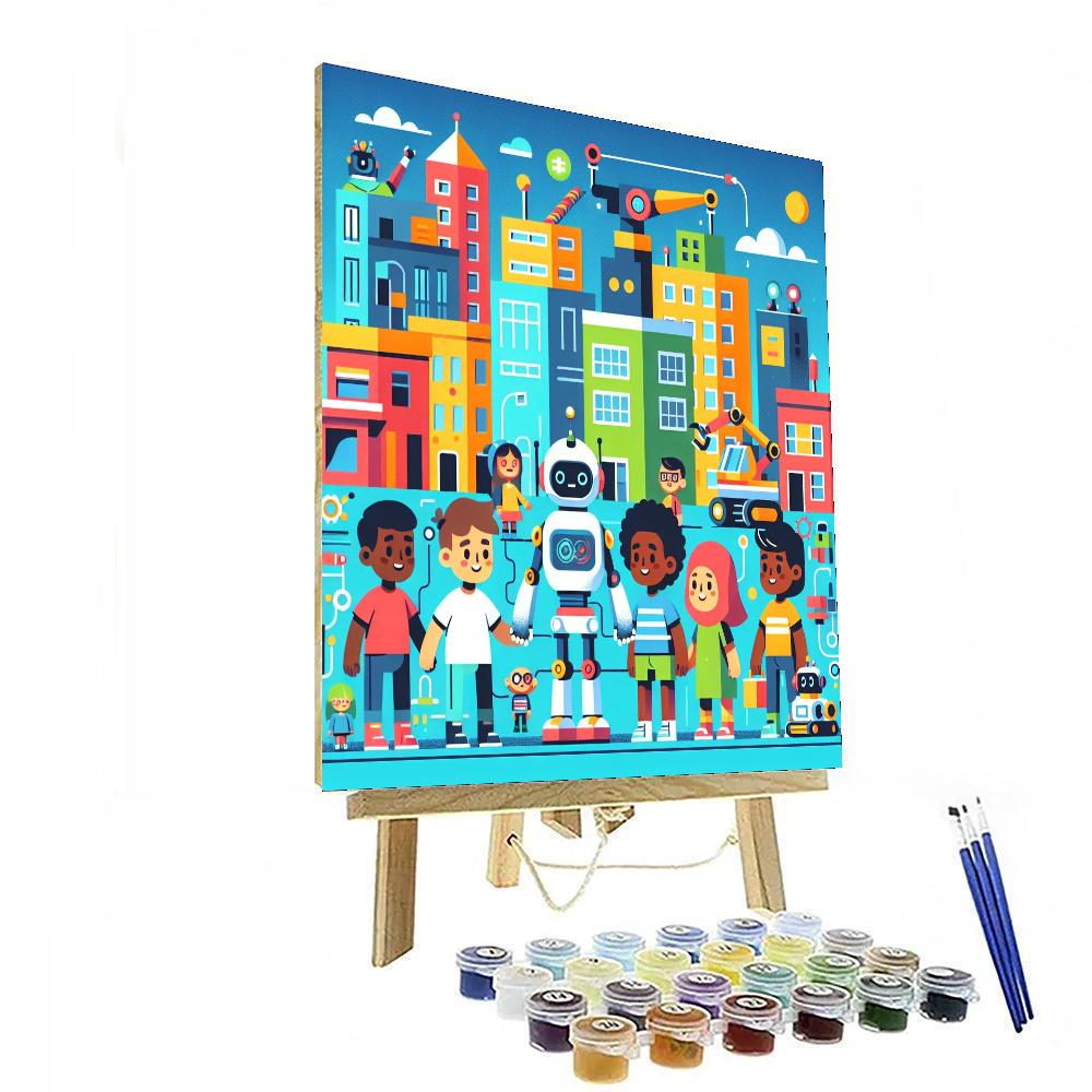 Robo-rescue Mission Paint By Numbers