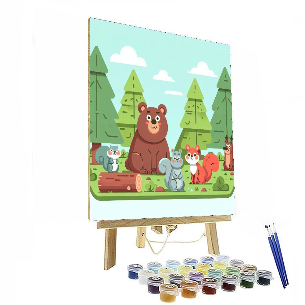 Furry Forest Friends Paint By Color