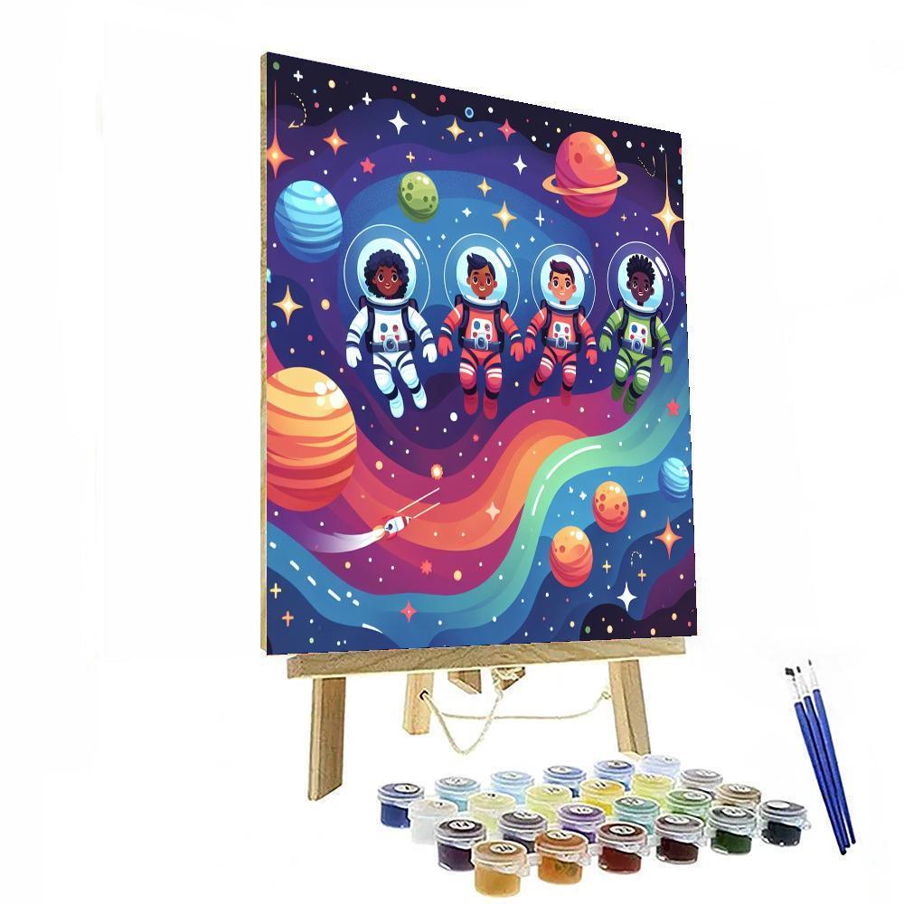 Fantastic Space Explorers Number Painting