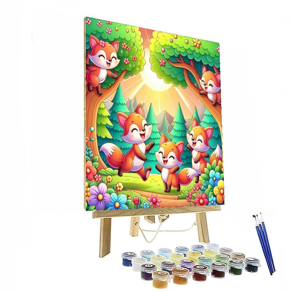 Fabulous Fox Family Paint By Color