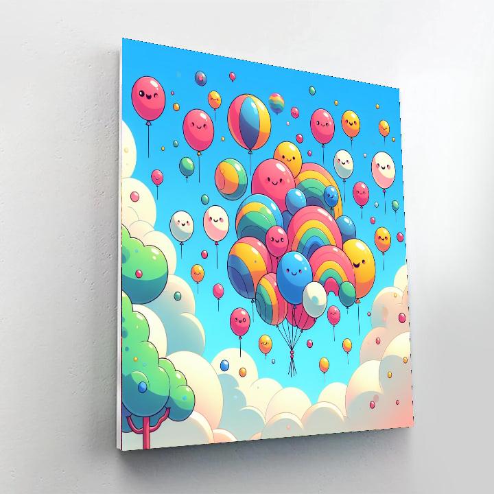 Cheery Balloon Festival Numbered Painting Kits