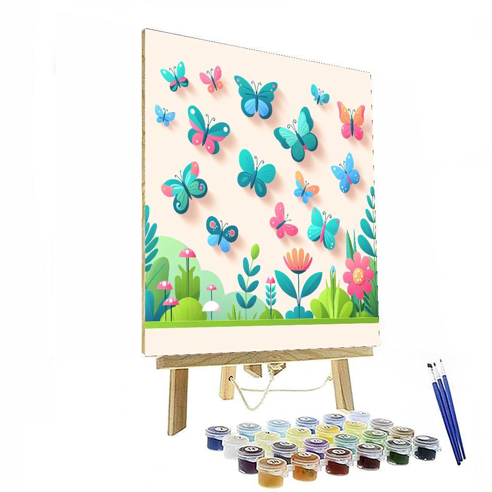 Ballet Of The Butterflies Painting Number Kit