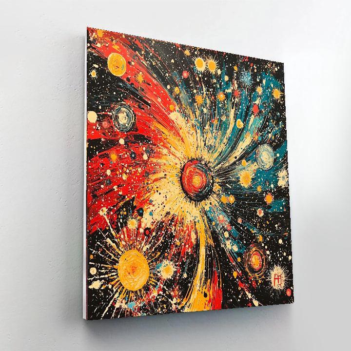 Jean-Michel Basquiat Inspired Eternal Cosmos Symphony  Number Painting