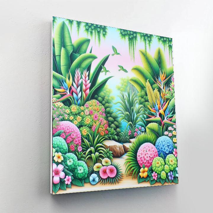 Cheerful Tropical Paradise Paint By Numbers