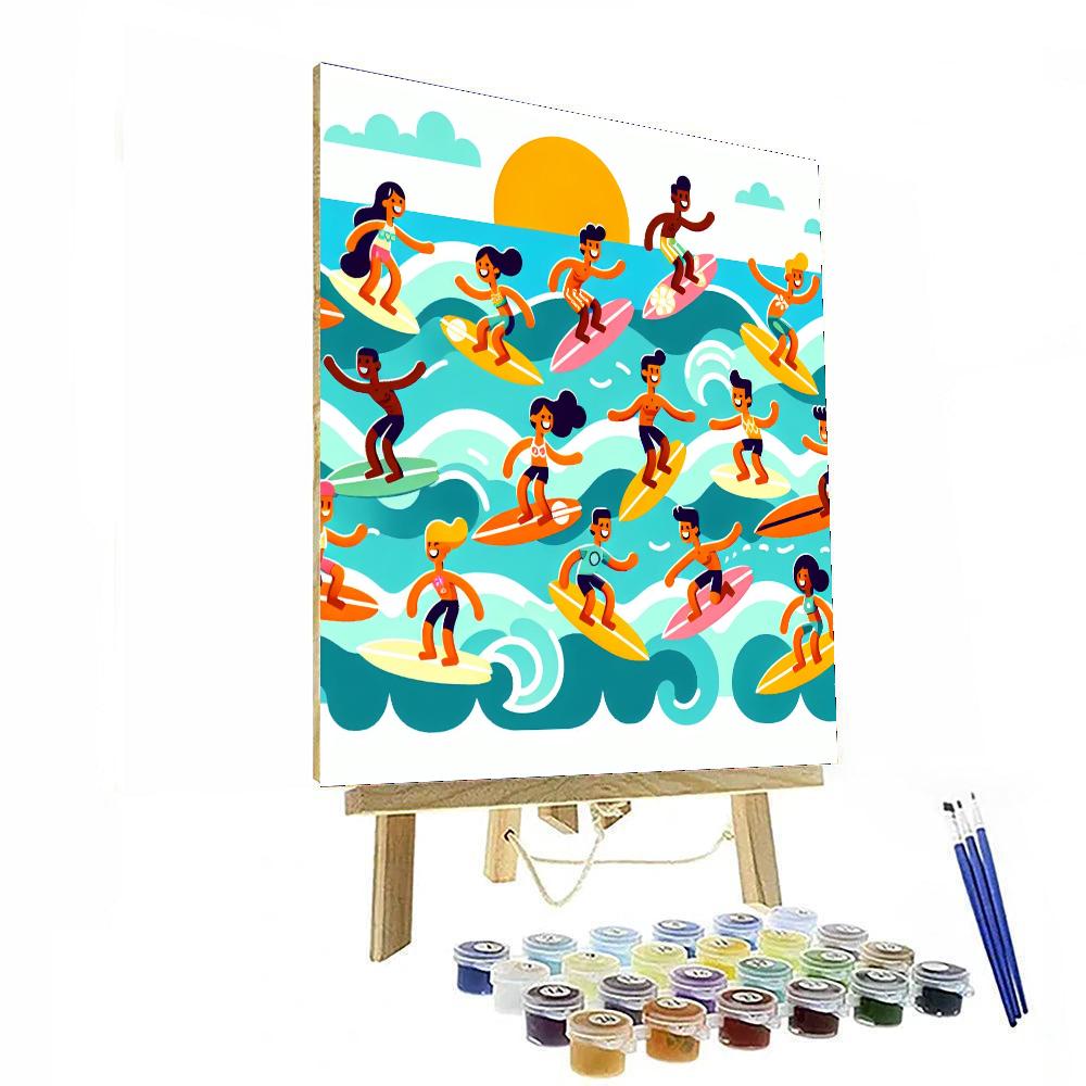 Ocean Wave Warriors Paint By Numbers