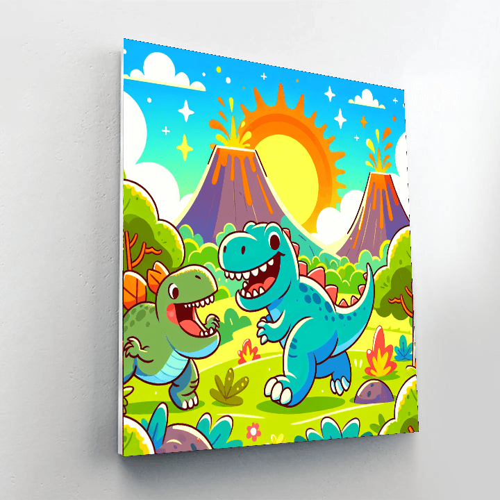 Dinosaur Discovery Day Painting By Numbers Kit