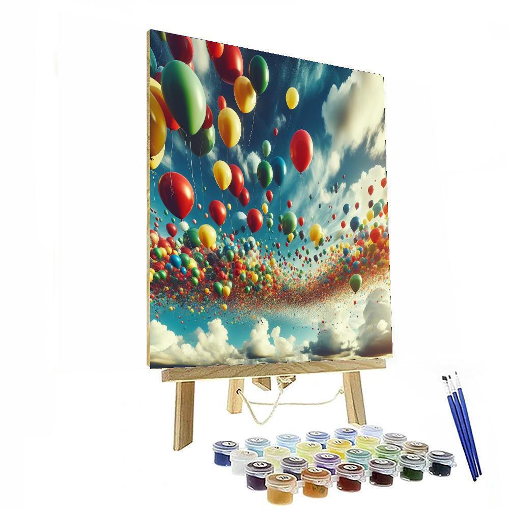 Cheerful Balloon Fiesta Paint By Number