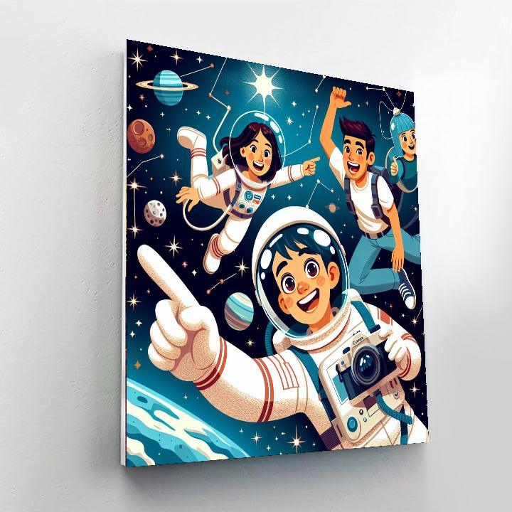 Cute Space Explorers Paint By Numbers
