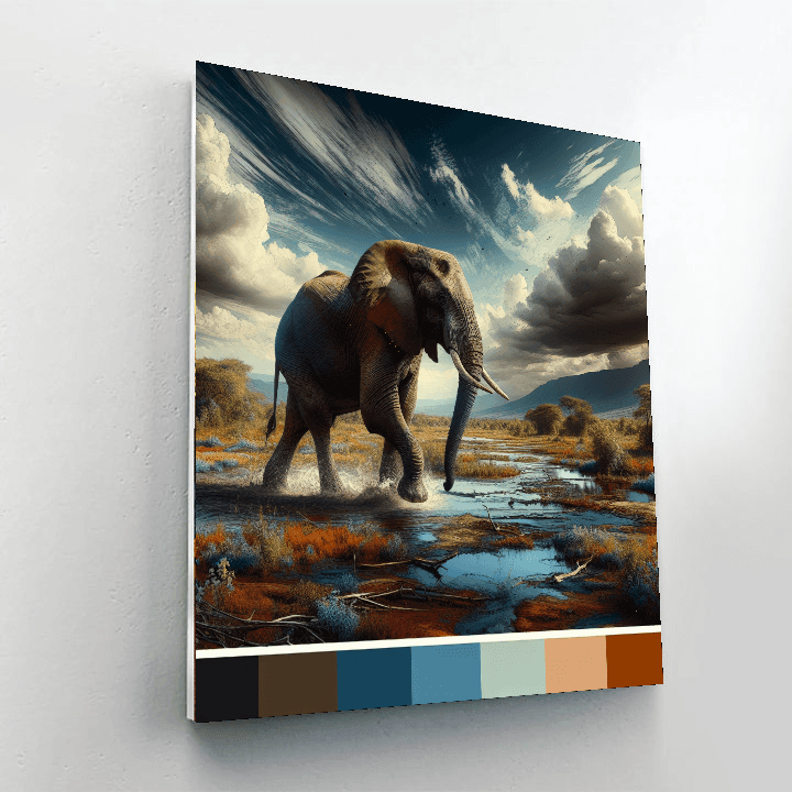 Elephant Safari Adventure Paint By Number