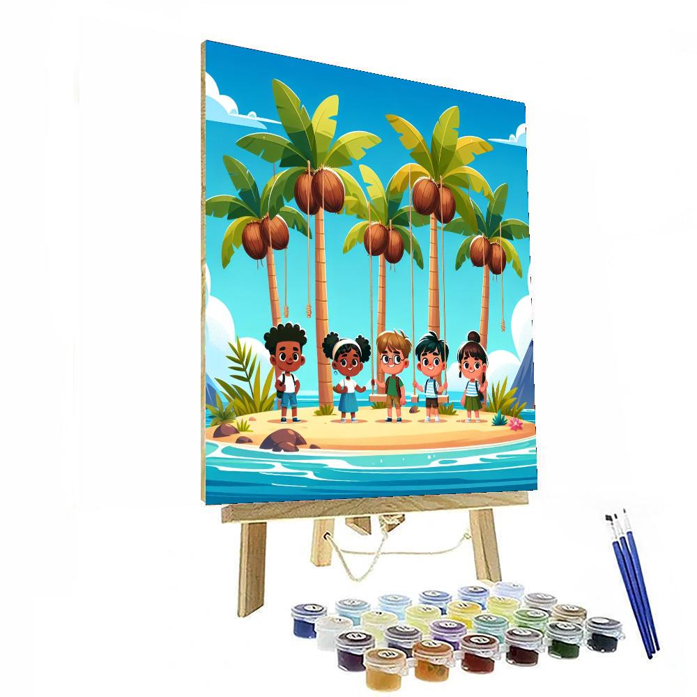 Tropical Paradise Island Numbered Painting Kits