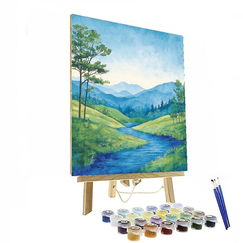 Utagawa Hiroshige Inspired Whispers Of Wind And Water  Number Painting