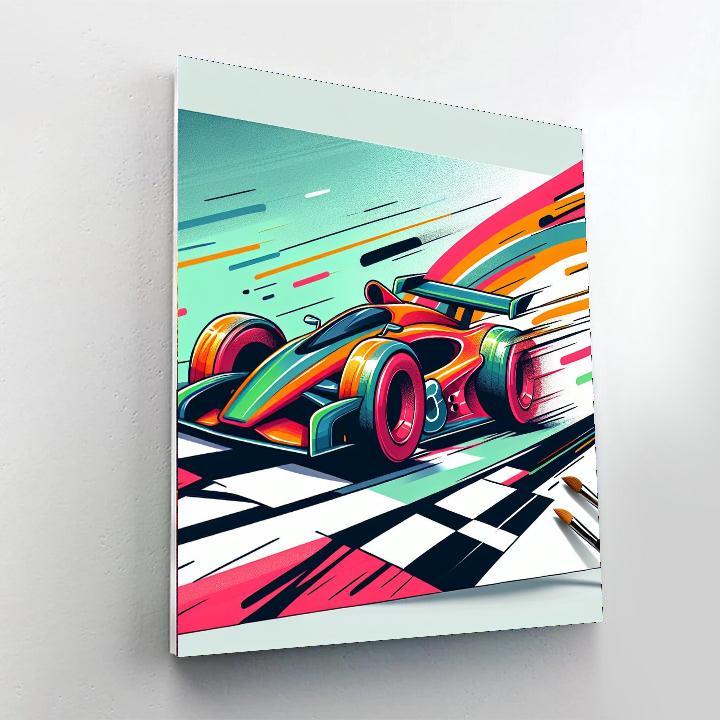 Race Car Rally DIY Paint By Numbers