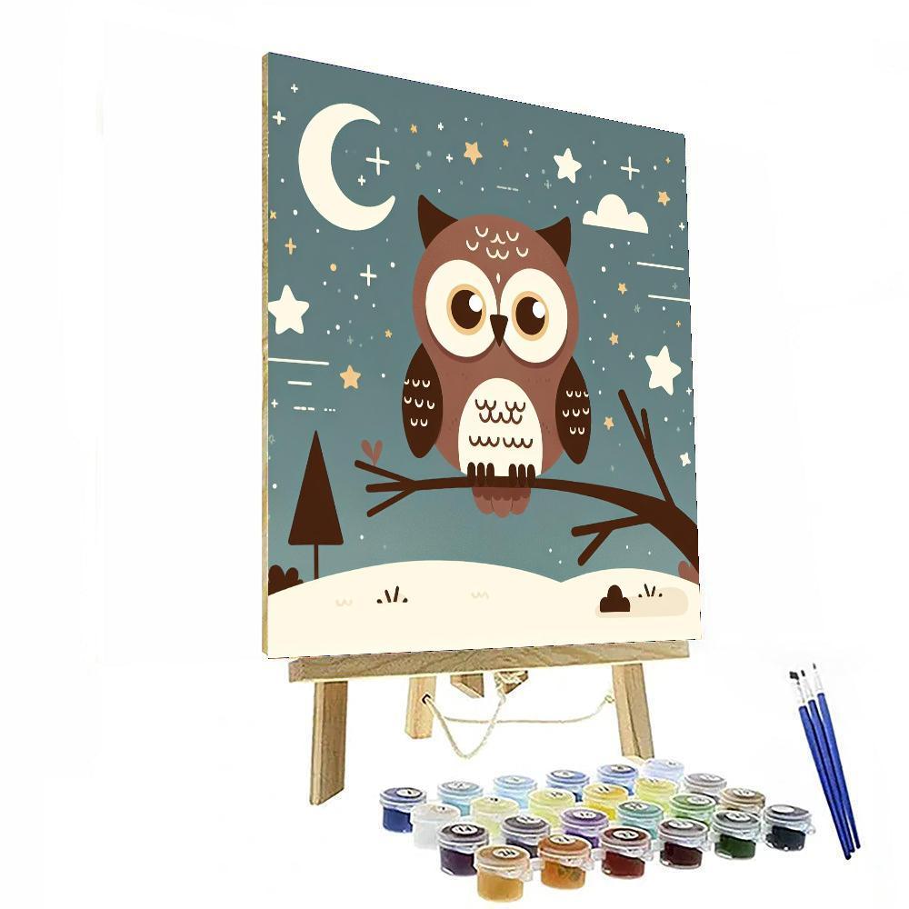 Friendly Owl's Twilight Paint By Number