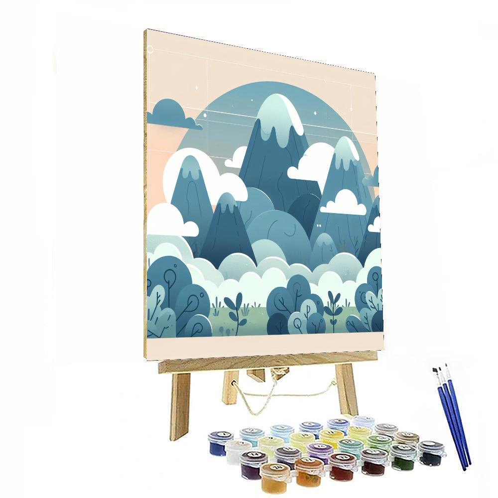 Magical Mountain Mist Paint By Numbers Art