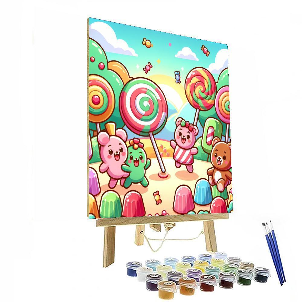 Fun In Candyland DIY Paint By Numbers