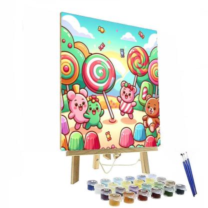 Fun In Candyland DIY Paint By Numbers
