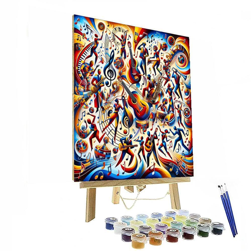 Energetic Music Celebration Painting Number Kit