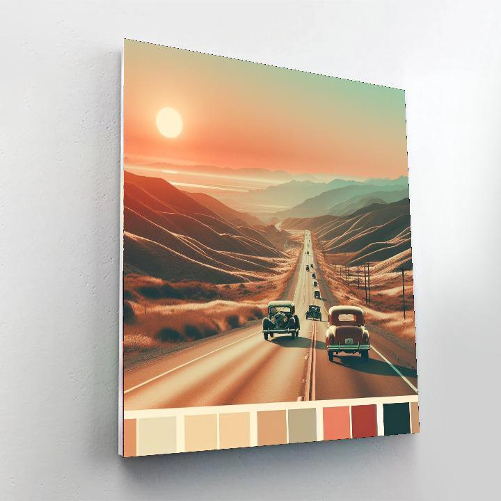 Retro Vintage Journey Numbered Painting Kits
