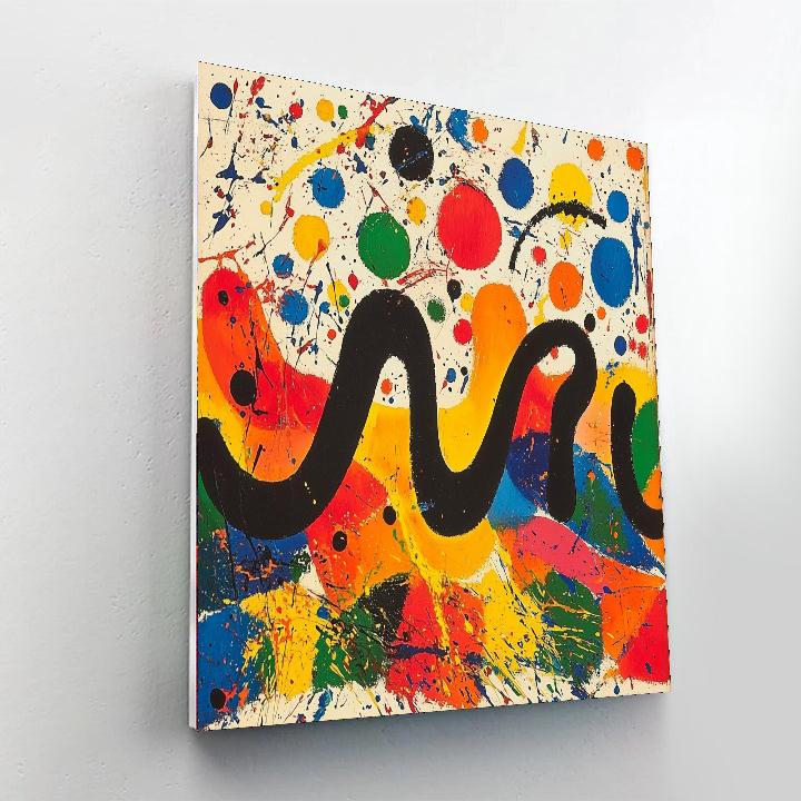 Joan Miró Inspired Vivid Exploration  Paint By Color
