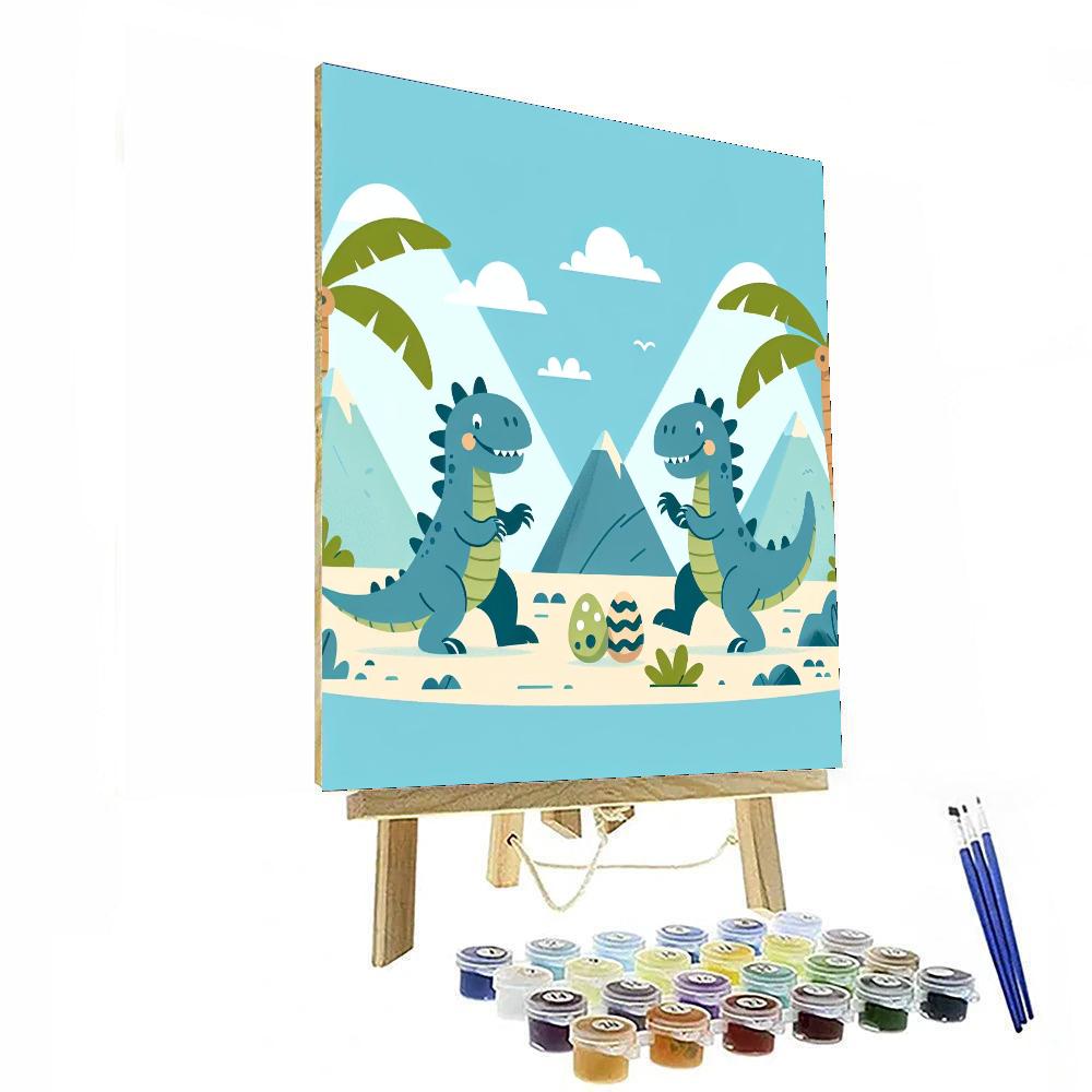 Dino Delight Discovery Paint By Numbers Art