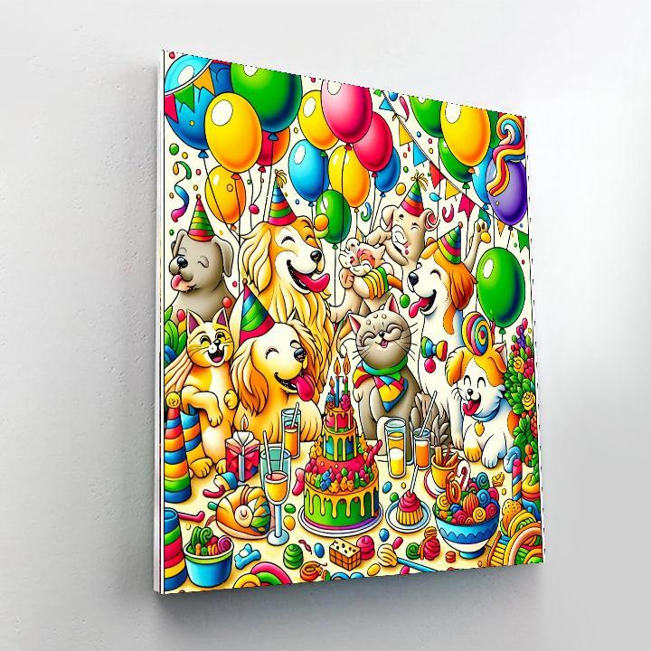 Joyful Pet Party Painting By Numbers Kit