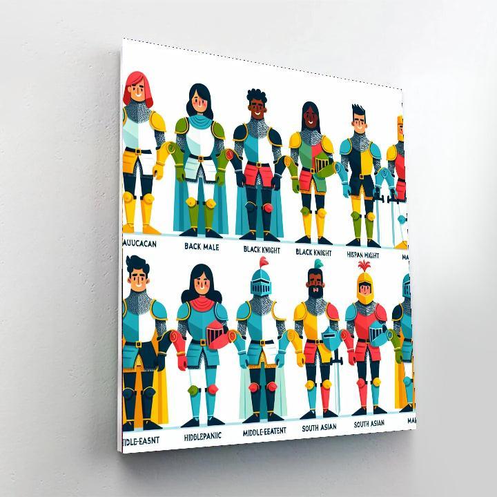 Medieval Knights Adventure Numbered Painting Kits