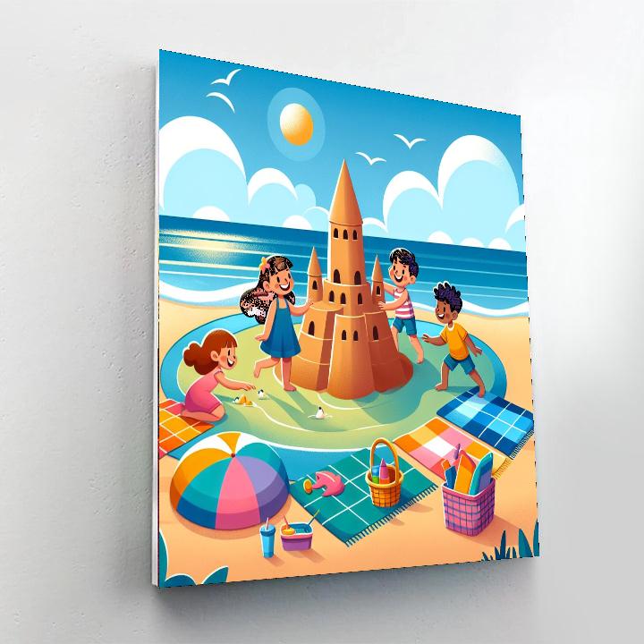 Summer Beach Picnic Paint By Numbers