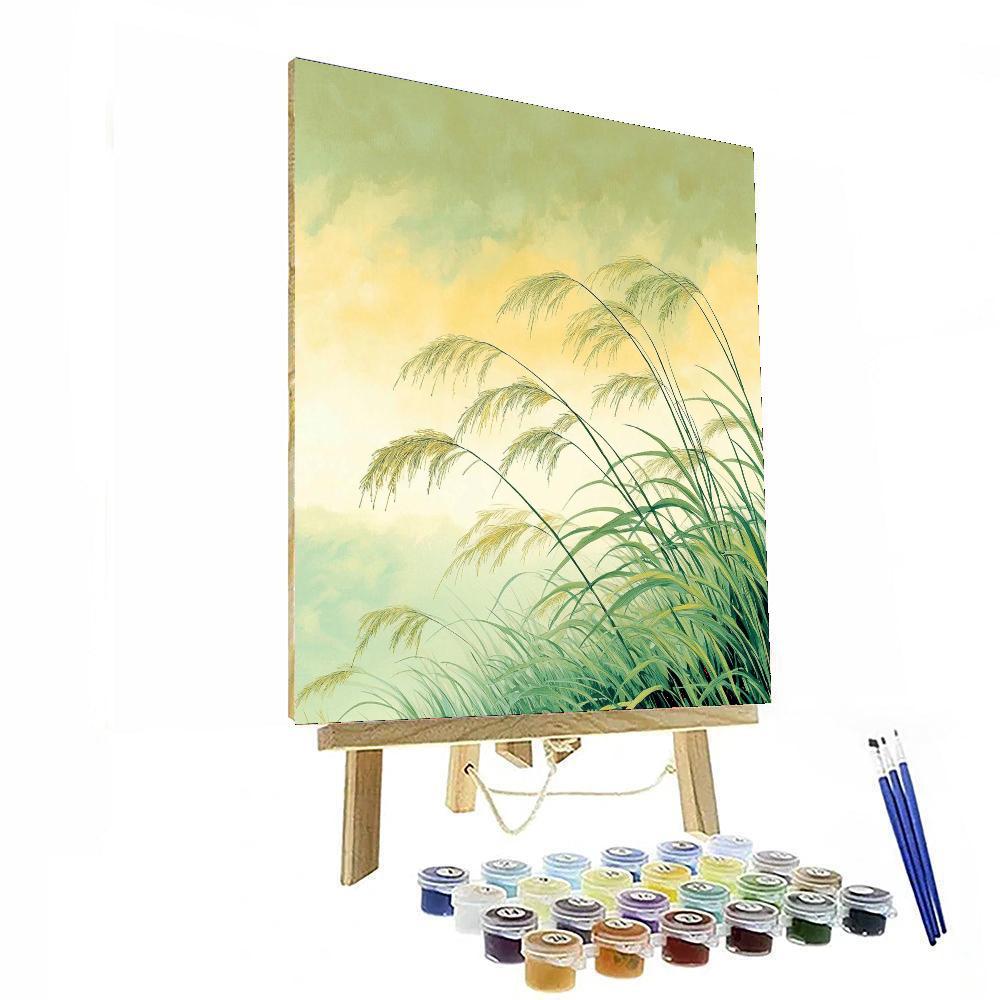 Utagawa Hiroshige Inspired Serenade Of The Breeze  Number Painting