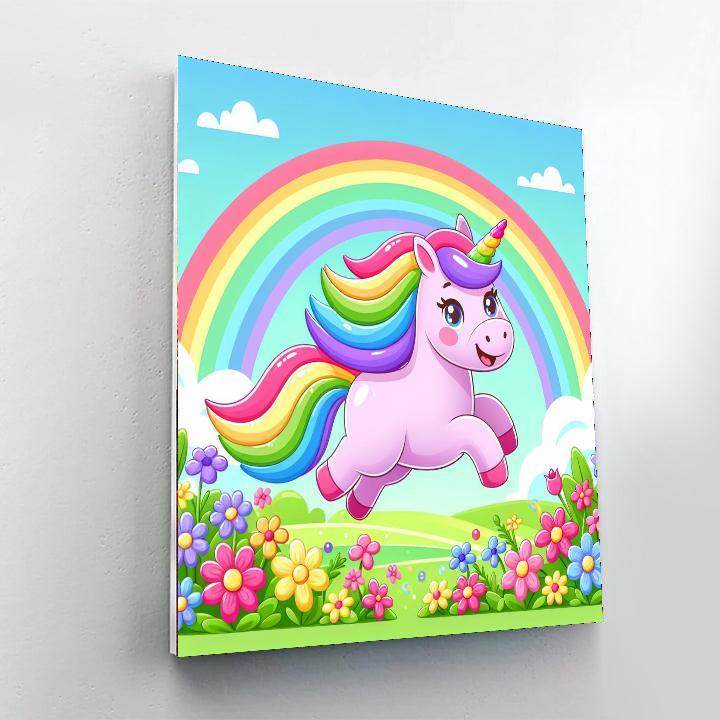 Rainbow Unicorn Magic Paint By Numbers Art