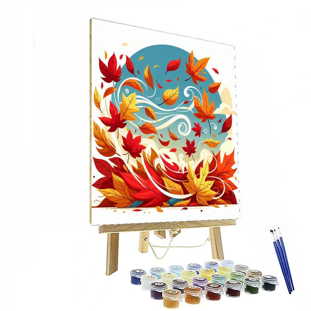 Cheerful Autumn Leaves Paint By Number