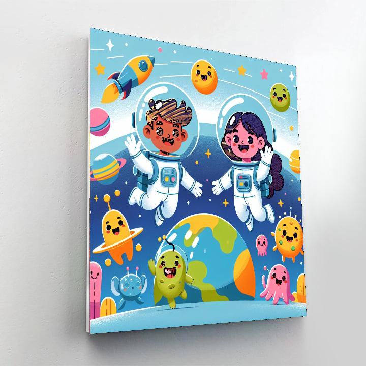 Explorers In Space Painting Number Kit