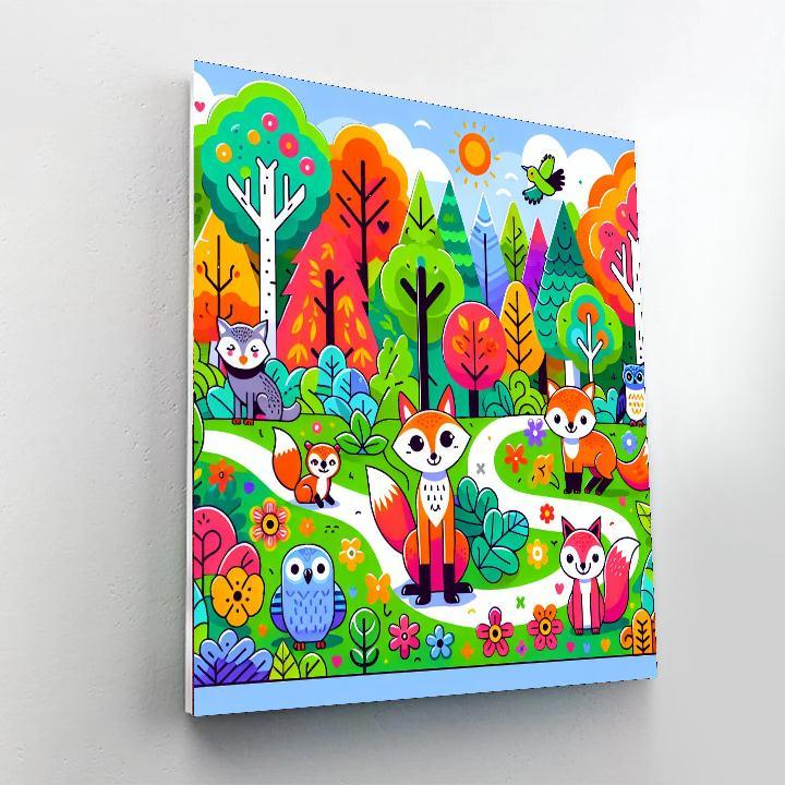 Playful Forest Adventures Paint By Numbers