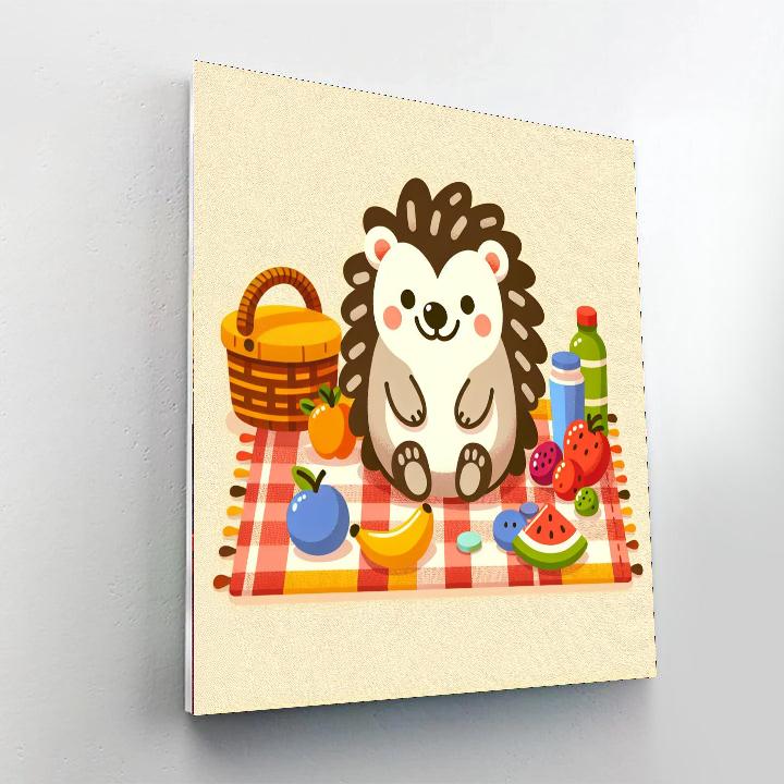 Friendly Hedgehog's Picnic Numbered Painting Kits