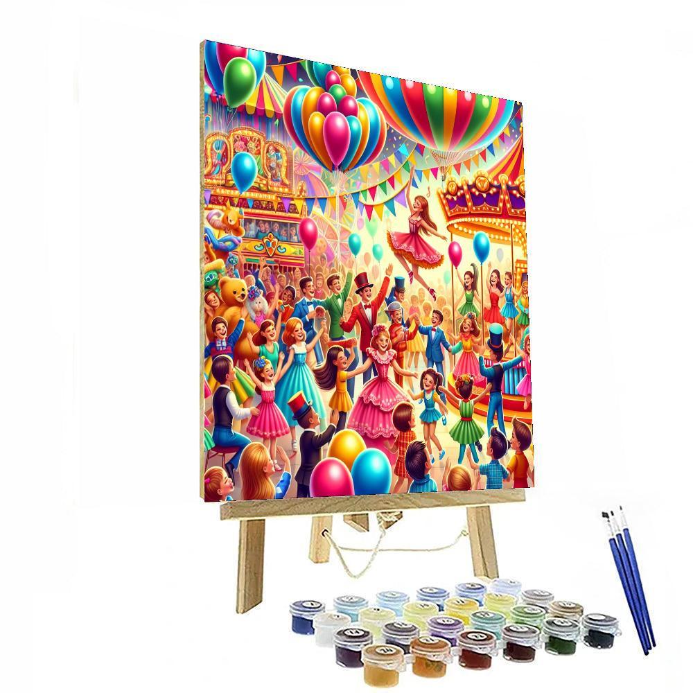 Charming Carnival Festival Number Painting